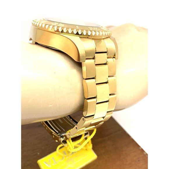 Invicta Men's Watch 36974 Pro Diver Quartz Chronograph Gold Steel Blue Dial 47mm - Picture 13 of 15